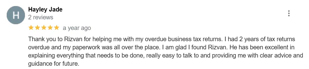 testimonial from client Hayley